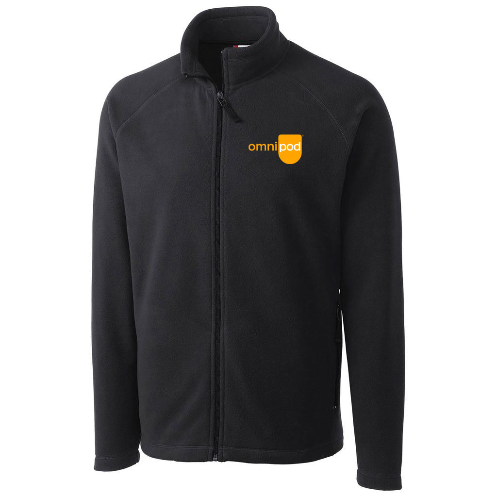 Omnipod Clique Men's Charcoal Summit Full Zip Microfleece