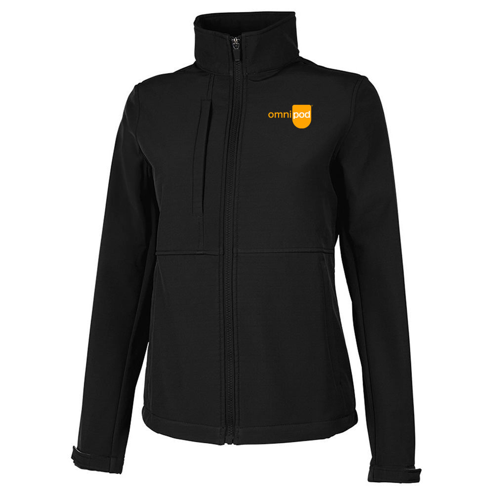 Omnipod Charles River Women's Black Supreme Soft Shell Jacket