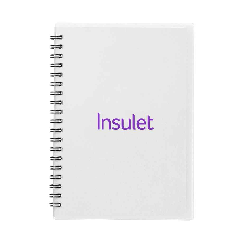 Insulet Bullet White 5'' x 7'' FSC Mix Duchess Spiral Notebook