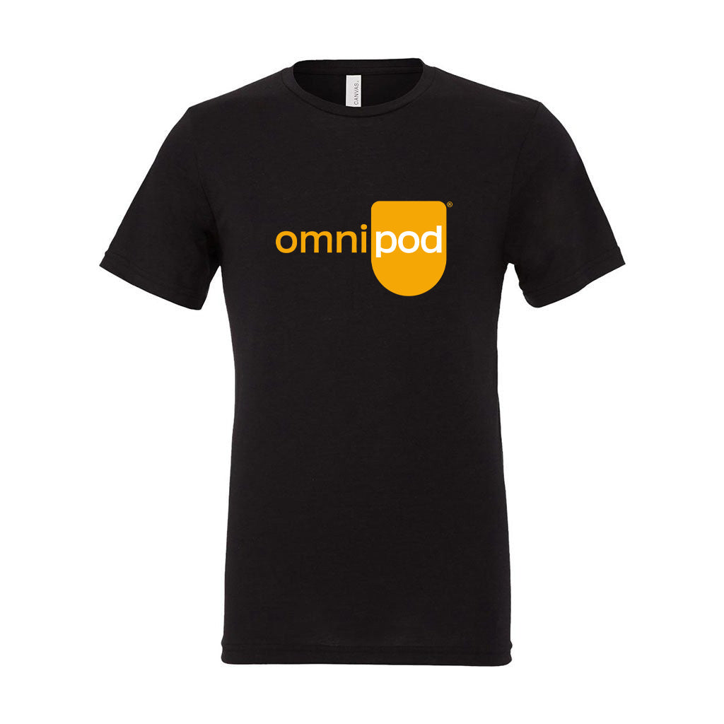Omnipod Bella + Canvas Unisex Solid Black Triblend Short-Sleeve T-Shirt