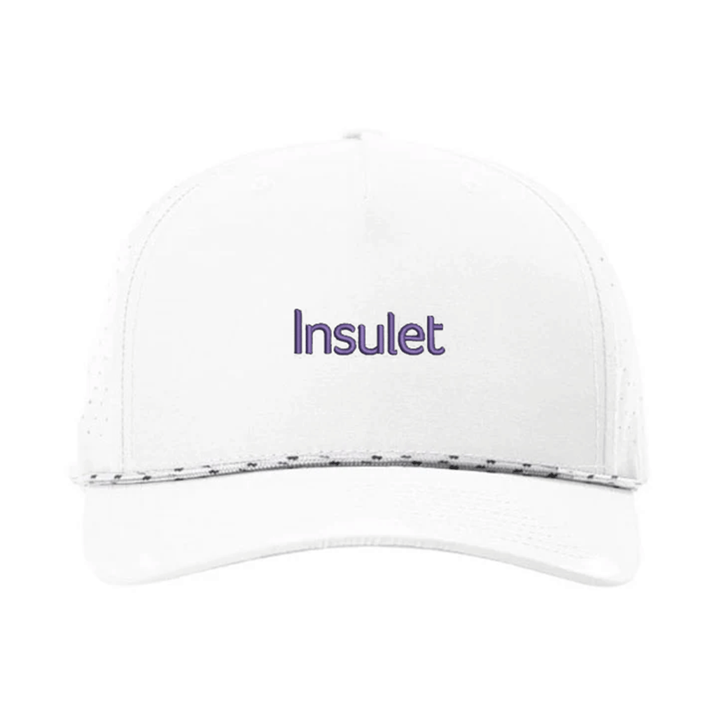 Richardson White/White Black Laser Perf Performance Rope Cap