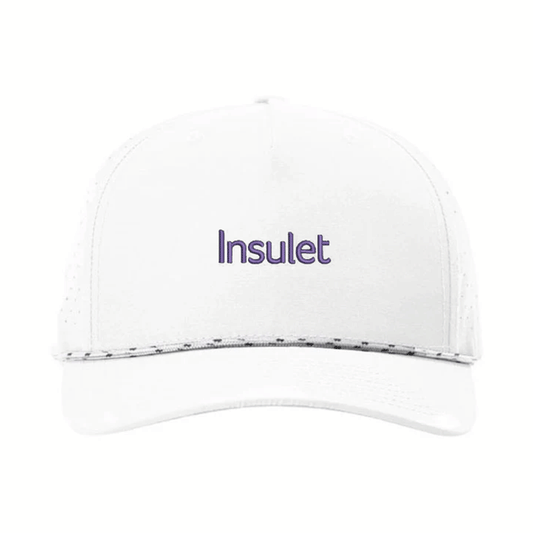 Richardson White/White Black Laser Perf Performance Rope Cap