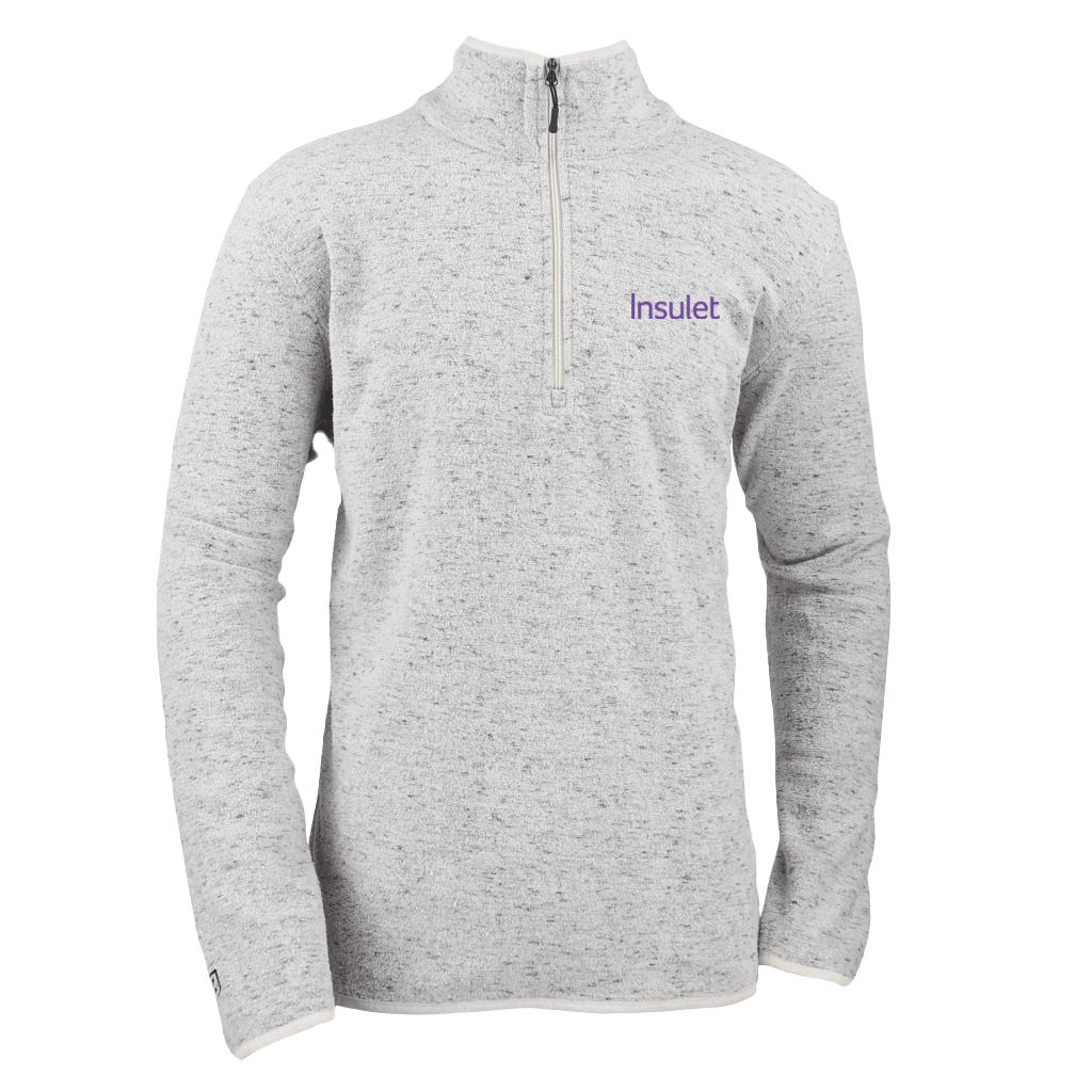 Zusa Men's Oatmeal Heather Chilly Fleece Quarter Zip