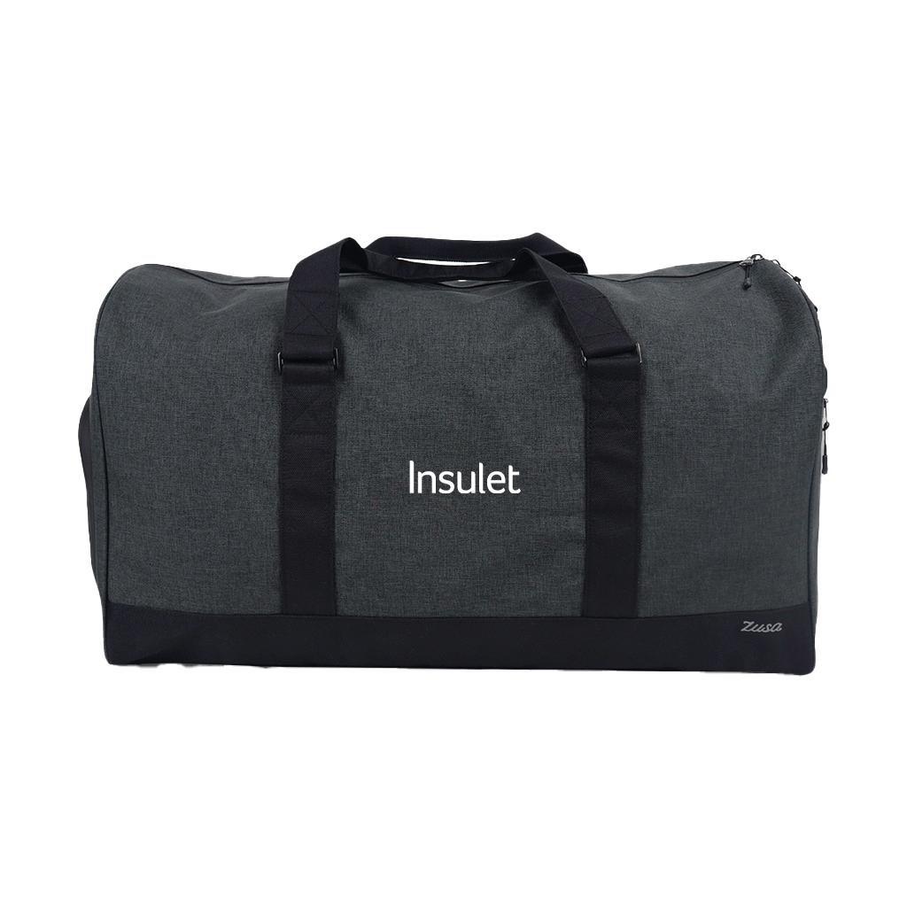 Zusa Black Heather Weekender Duffel
